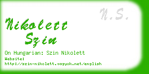 nikolett szin business card